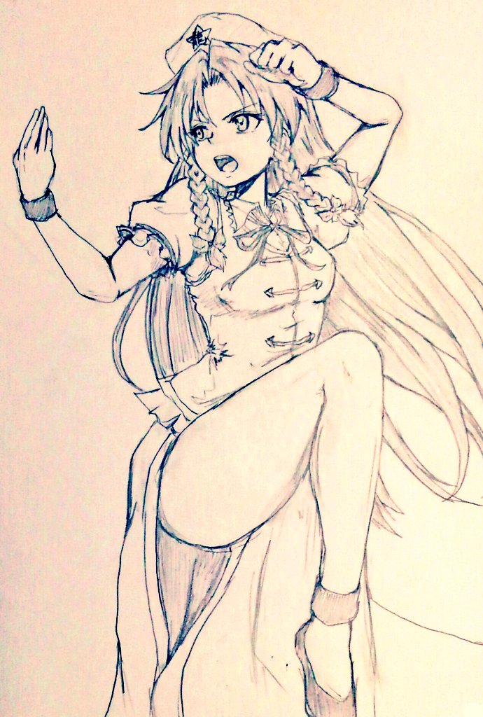 hong meiling (touhou) drawn by d-m_(dii_emu)