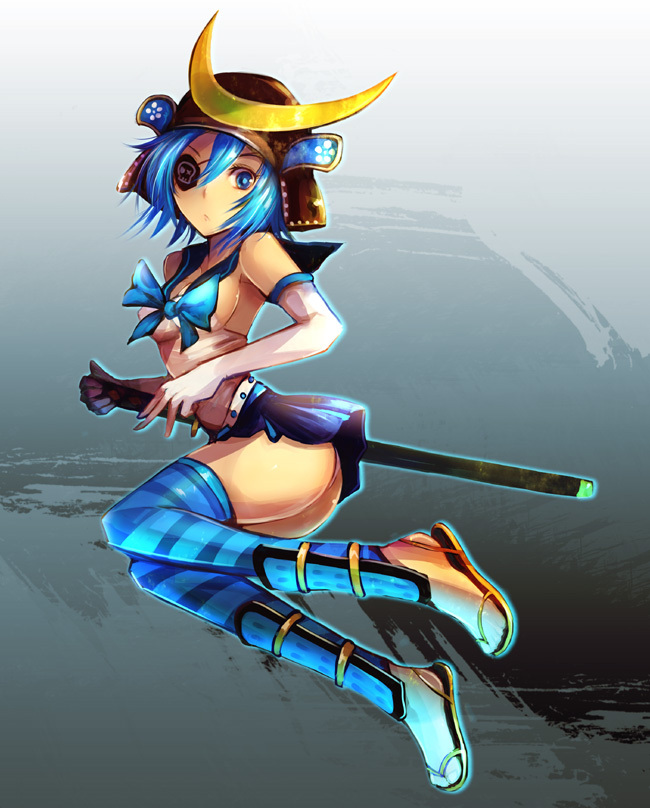 onegai blue (onegai! ranking) drawn by kara_(color)