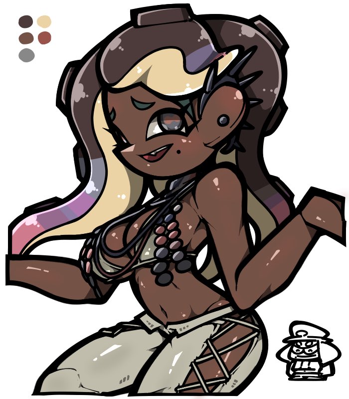 marina and pearl (splatoon and 1 more) drawn by name_omoitukan2