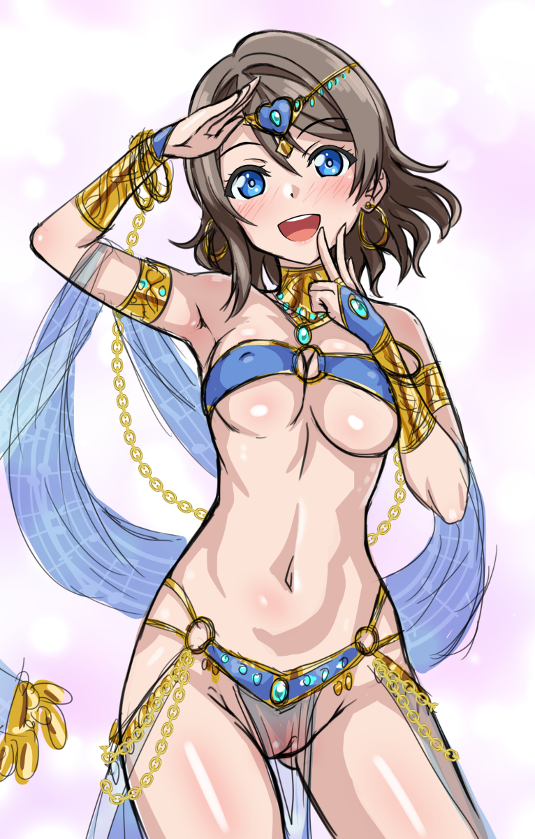 watanabe you (love live! and 1 more) drawn by cyber_(cyber_knight)