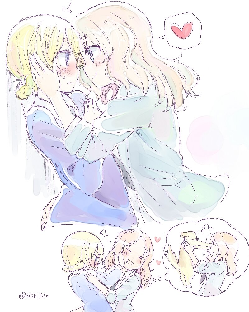 darjeeling and kay (girls und panzer) drawn by nori_senbei