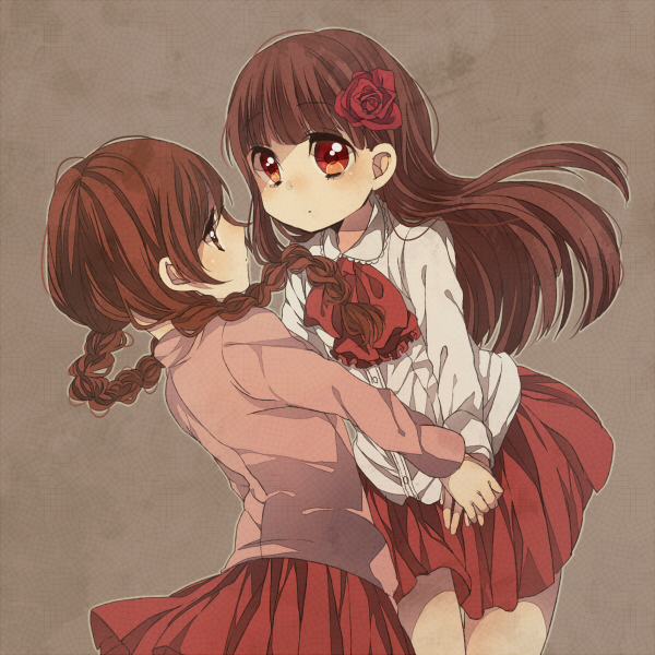 madotsuki and ib (yume nikki and 1 more) drawn by tsukudato