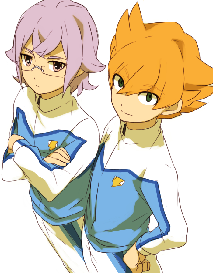 manabe jin'ichirou and minaho kazuto (inazuma eleven and 2 more) drawn by sekina