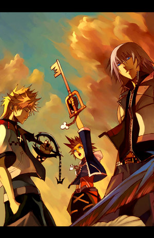 sora, roxas, and riku (kingdom hearts and 1 more) drawn by robert_kim