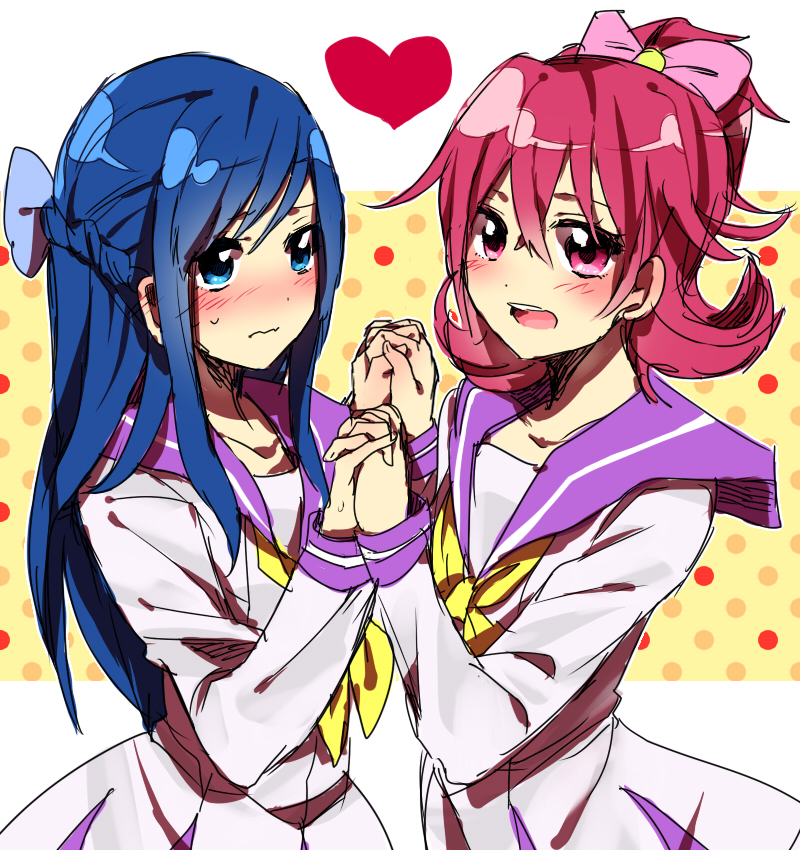 hishikawa rikka and aida mana (precure and 1 more) drawn by suurin_(ksyaro)