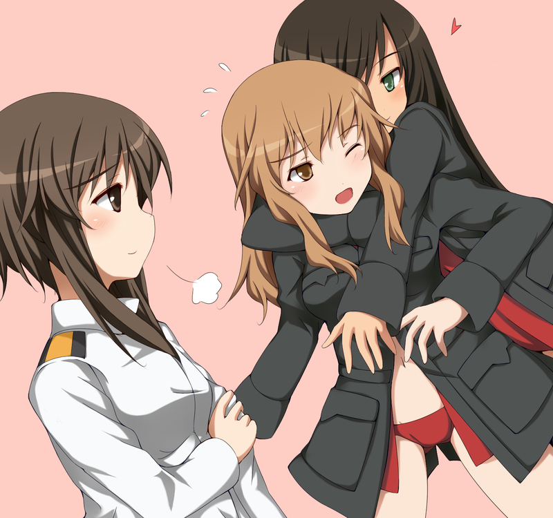 takei junko, fernandia malvezzi, and federica n. doglio (world witches series and 1 more) drawn by joney