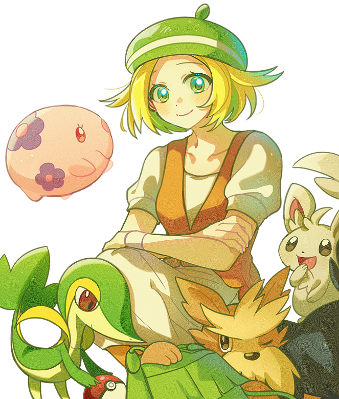 snivy, bianca, minccino, munna, and herdier (pokemon and 1 more) drawn by kong_(6ki3ki)