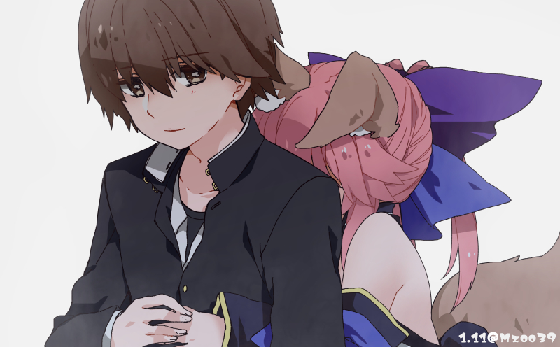 tamamo, tamamo no mae, and kishinami hakuno (fate and 2 more) drawn by osakana_(rrg0123)