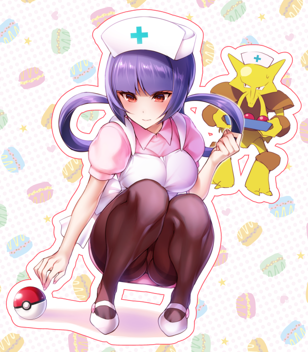 sabrina, joy, and alakazam (pokemon and 1 more) drawn by hizuki_akira