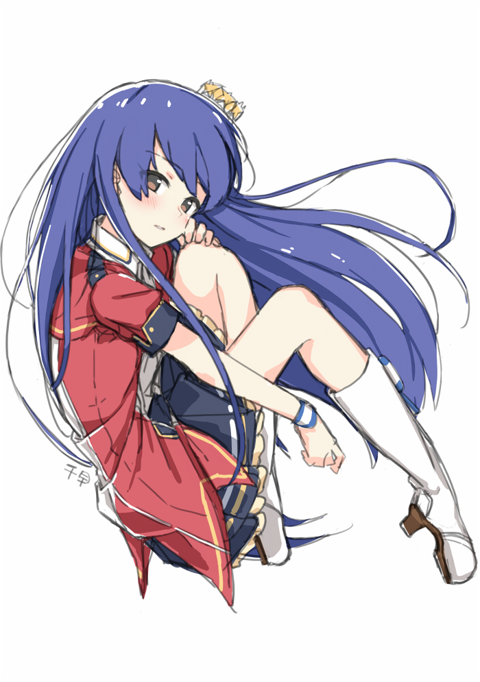 kisaragi chihaya (idolmaster and 2 more) drawn by kuresuku_(lessons)