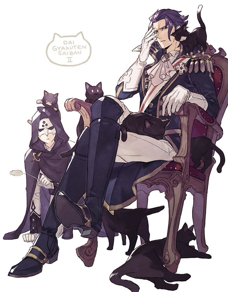 barok van zieks and masked apprentice (ace attorney and 2 more) drawn by ebira
