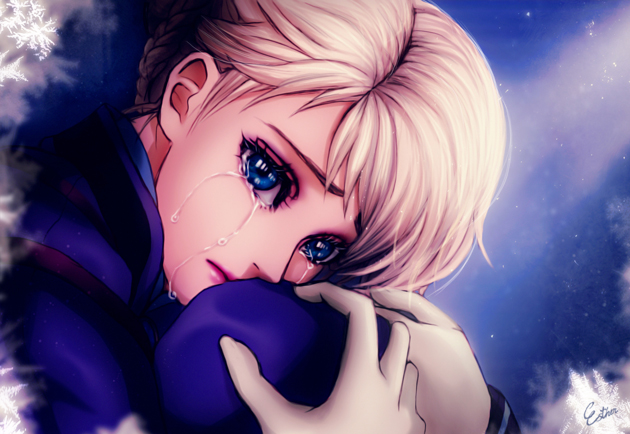 elsa (frozen) drawn by esther_shen