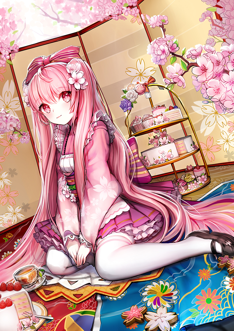 hatsune miku and sakura miku (vocaloid) drawn by honnou_(kjs9504)