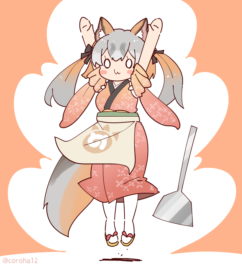 island fox (kemono friends and 1 more) drawn by coroha