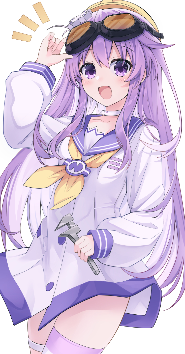 nepgear and engineer (neptune and 2 more) drawn by giga-tera