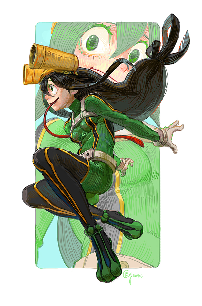 asui tsuyu (boku no hero academia) drawn by b.c.n.y.