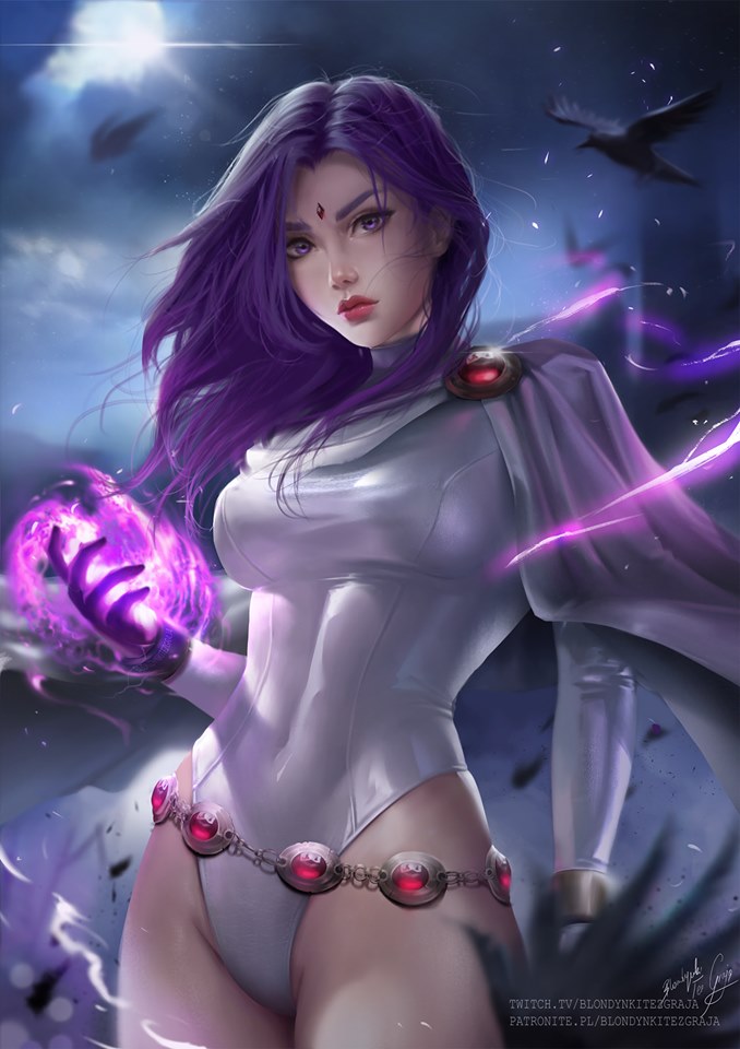 raven (dc comics and 1 more) drawn by blondynkitezgraja