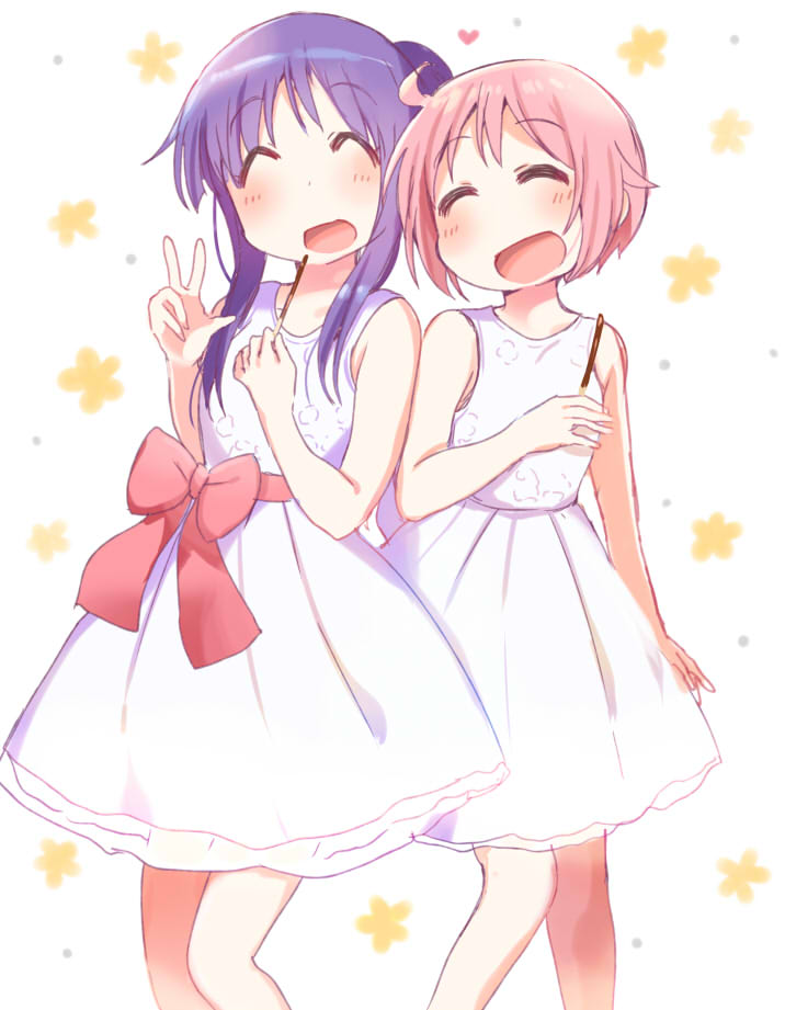 hinata yukari and nonohara yuzuko (yuyushiki) drawn by tatsunokosso