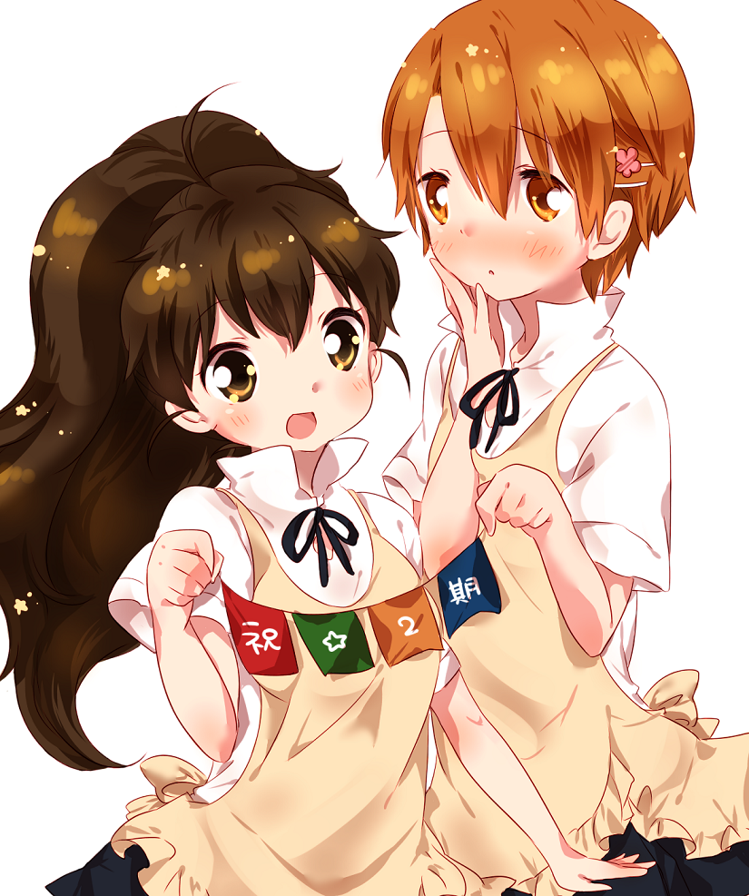 taneshima popura and inami mahiru (working!!) drawn by aguri_(aguri0406-aoi)
