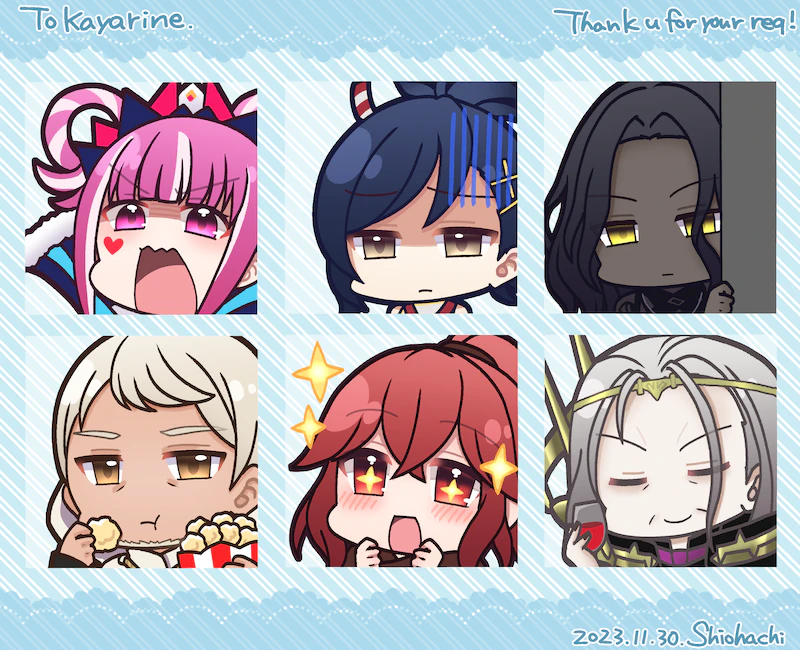 anna, hortensia, kagetsu, zelkov, lindon, and 1 more (fire emblem and 1 more) drawn by shiohachi
