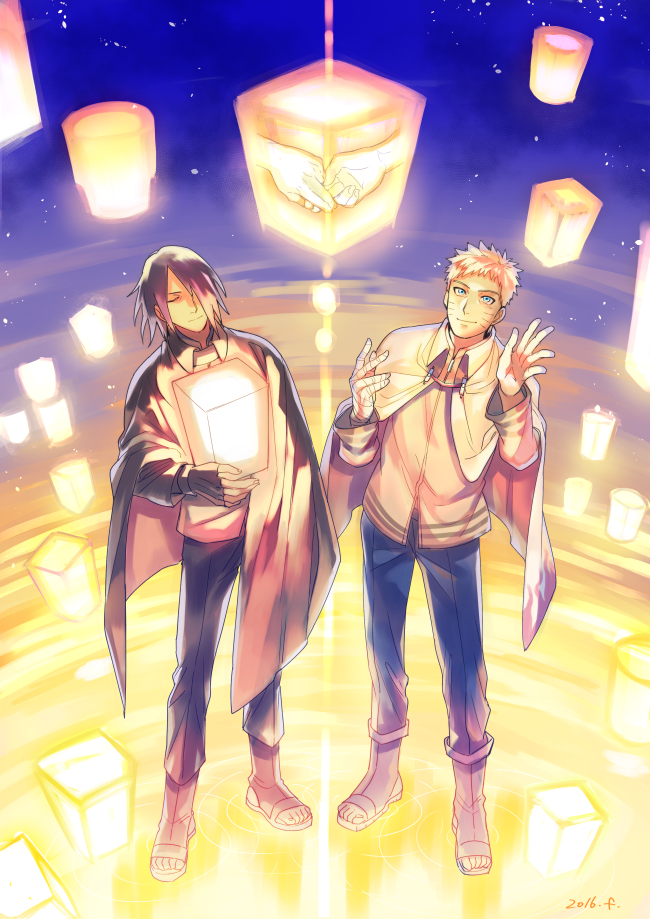 uzumaki naruto and uchiha sasuke (naruto) drawn by fushitasu