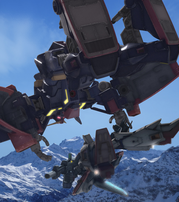 zeta gundam and psycho gundam (gundam and 1 more) drawn by robographer