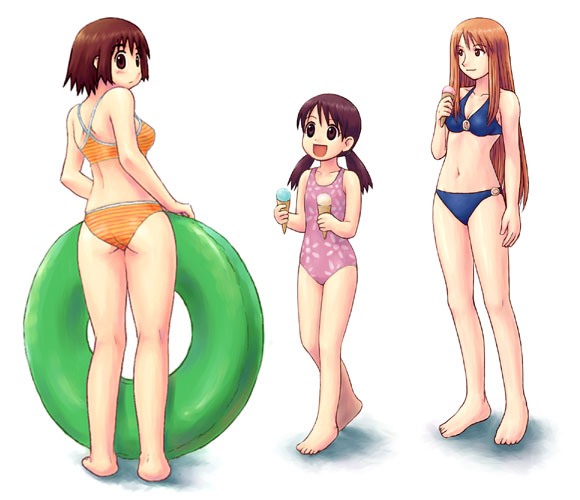 ayase fuuka, ayase ena, and ayase asagi (yotsubato!) drawn by emoncake.