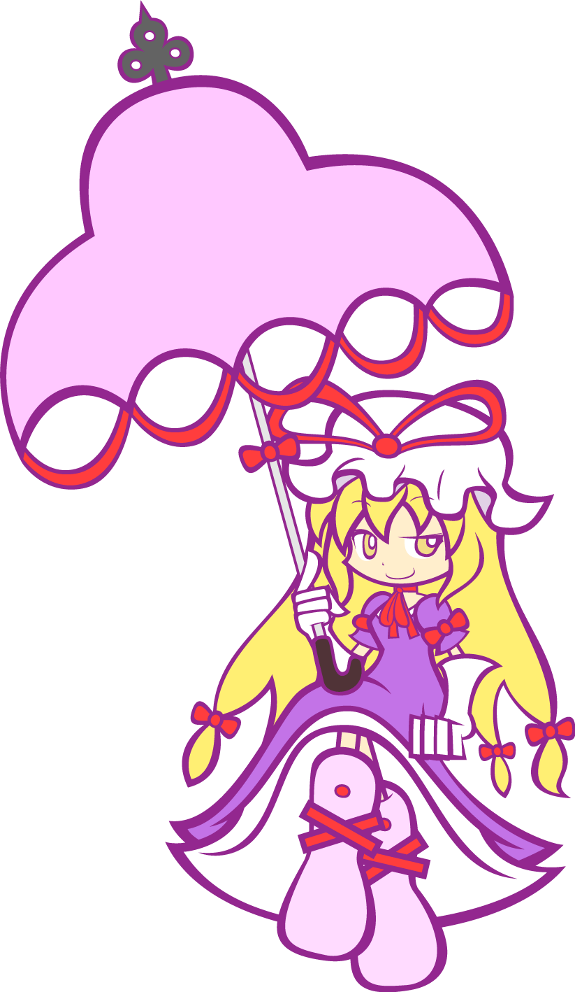 yakumo yukari (touhou and 2 more) drawn by y&k