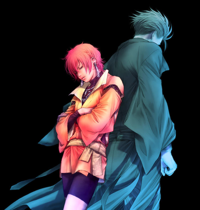 kajiwara kagetoki and hinoe (harukanaru toki no naka de and 1 more) drawn by kiske