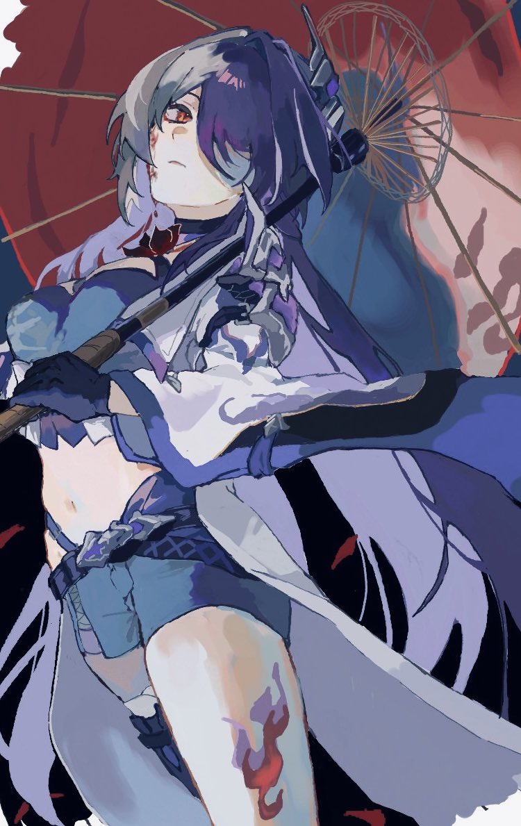 acheron (honkai and 1 more) drawn by po_ko1202