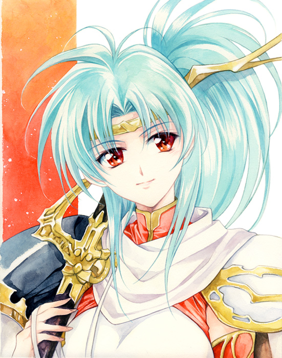 angelina (langrisser and 1 more) drawn by agahari