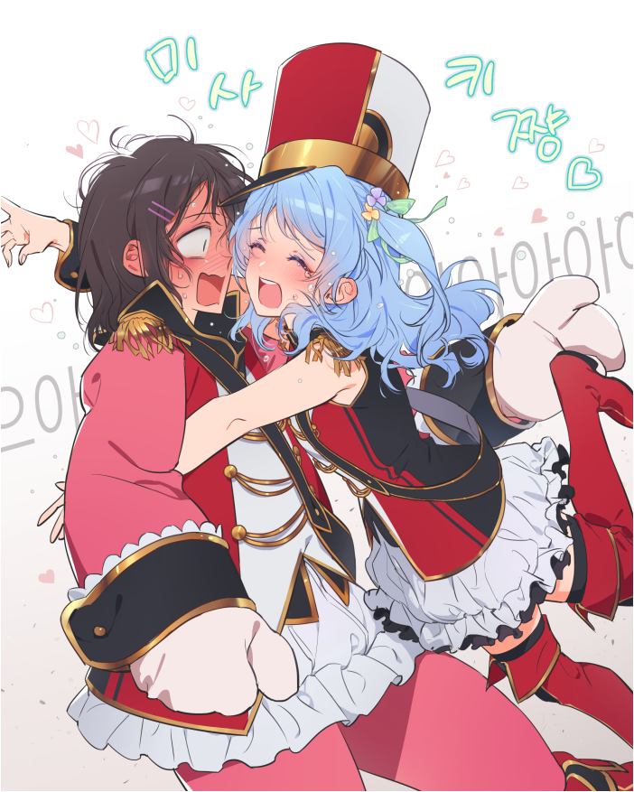 okusawa misaki, matsubara kanon, and michelle (bang dream!) drawn by sakanaokashi