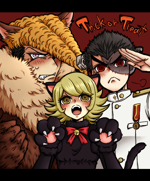 fujisaki chihiro, ishimaru kiyotaka, and owada mondo (danganronpa and 1 more) drawn by tomaru_(to_0)