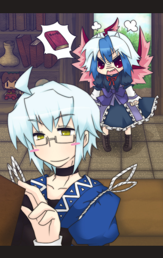 chen, morichika rinnosuke, and tokiko (touhou) drawn by nagamo_sakana