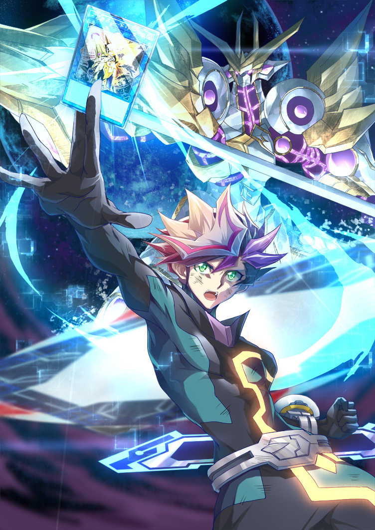 fujiki yusaku, playmaker, and accesscode talker (yu-gi-oh! and 1 more) drawn by tsuezu