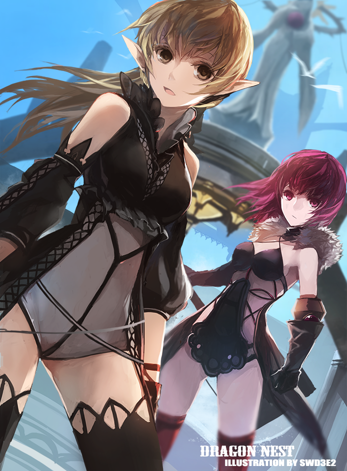 archer and sorceress (dragon nest) drawn by swd3e2