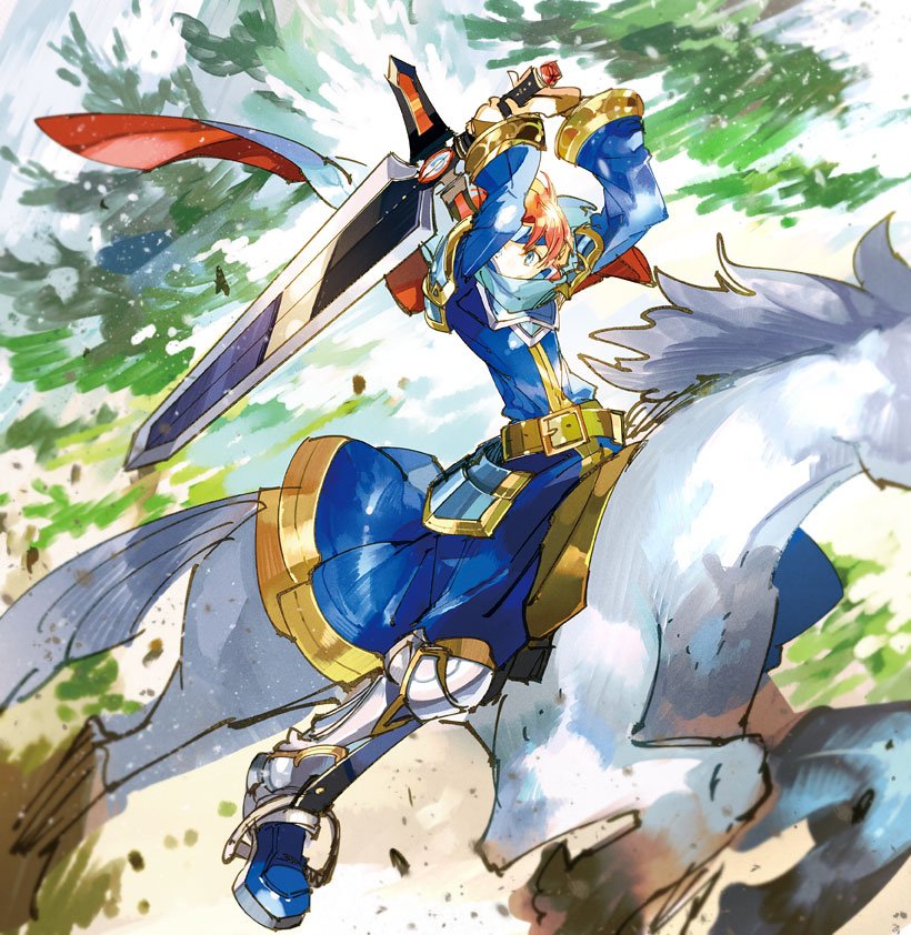 eliwood and roy (fire emblem and 3 more) drawn by noki_(affabile)