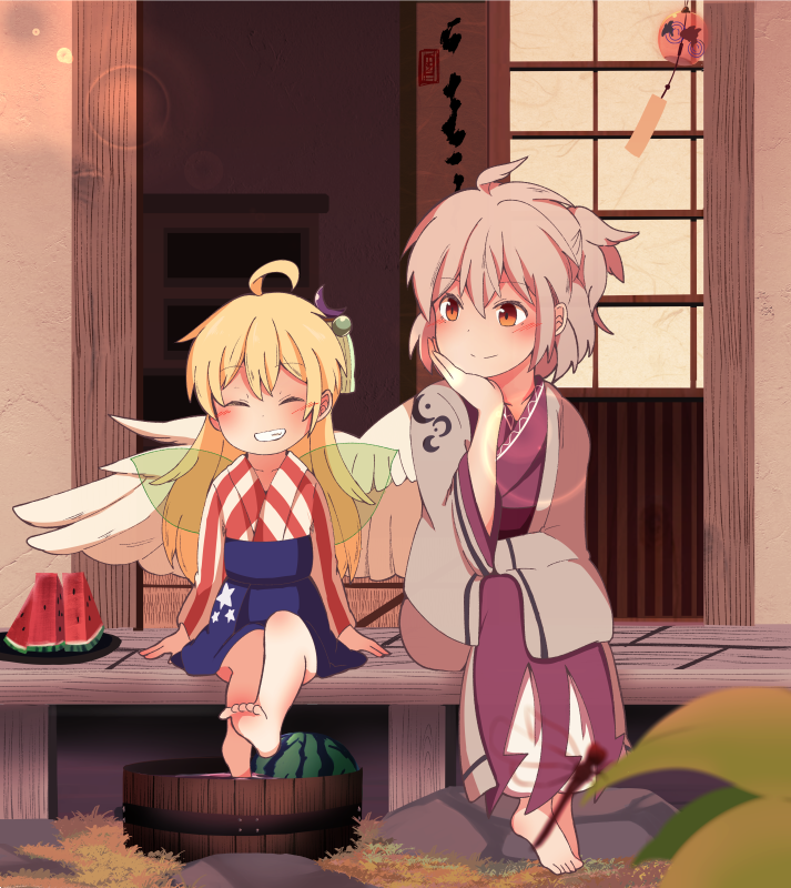 clownpiece and kishin sagume (touhou) drawn by buna_shimeji_(keymush)