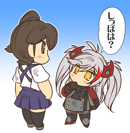 kaga and prinz eugen (kantai collection and 1 more) drawn by hisahiko