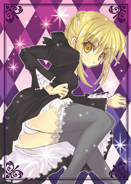 artoria pendragon and saber alter (fate and 1 more) drawn by girotin_ginza