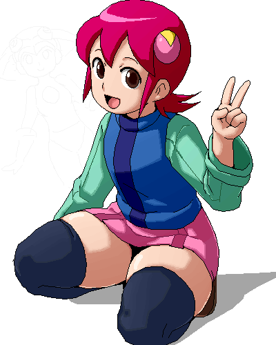 mayl sakurai (mega man and 1 more) drawn by isu