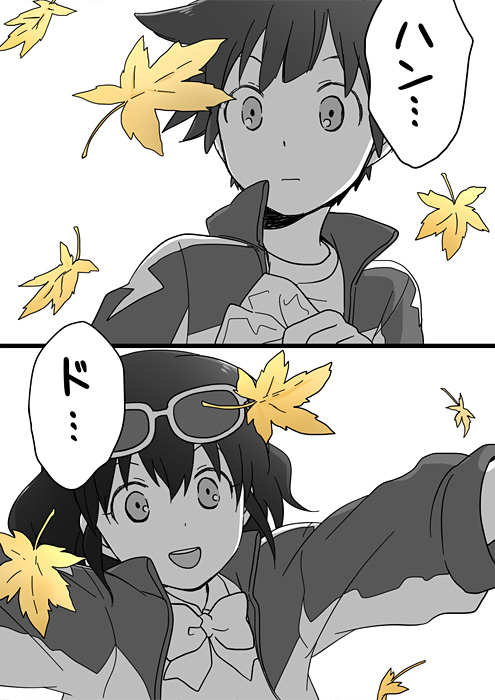 otonashi haruna and tachimukai yuuki (inazuma eleven) drawn by myachi