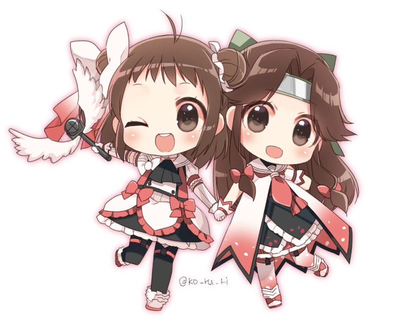 naka, jintsuu, jintsuu kai ni, and naka kai ni (kantai collection) drawn by koruri