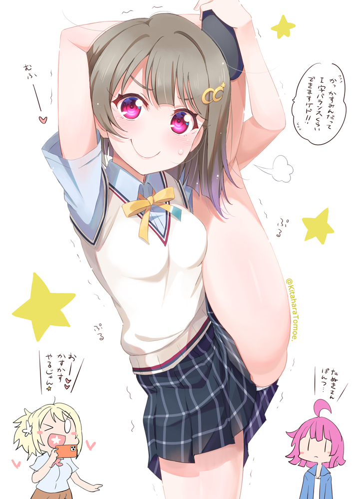 tennoji rina, nakasu kasumi, and miyashita ai (love live! and 1 more) drawn by kitahara_tomoe_(kitahara_koubou)