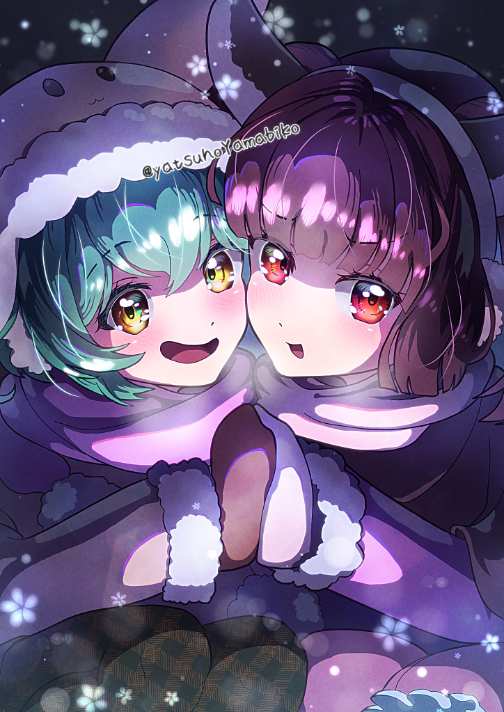 touhoku kiritan and zundamon (voiceroid and 1 more) drawn by yatsuho_yamabiko