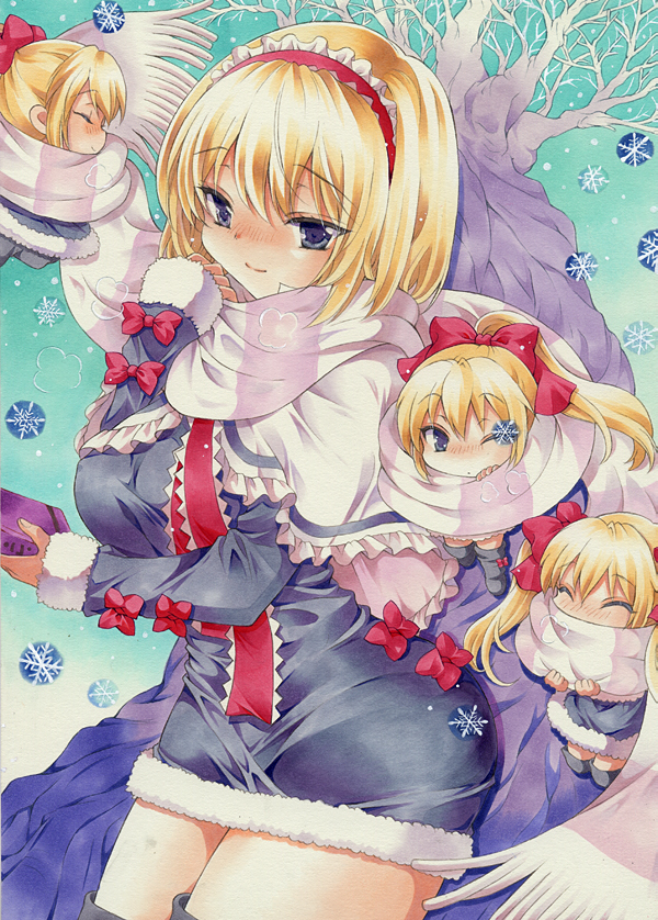 alice margatroid and shanghai doll (touhou) drawn by marron_marron