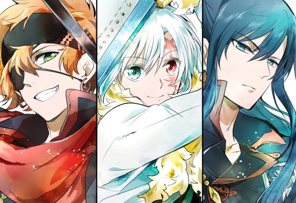 allen walker, kanda yuu, and lavi (d.gray-man) drawn by shumiko_(kamenokoueki)