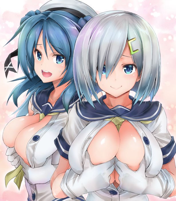hamakaze and urakaze (kantai collection) drawn by asahi_(fullmetal_madness)
