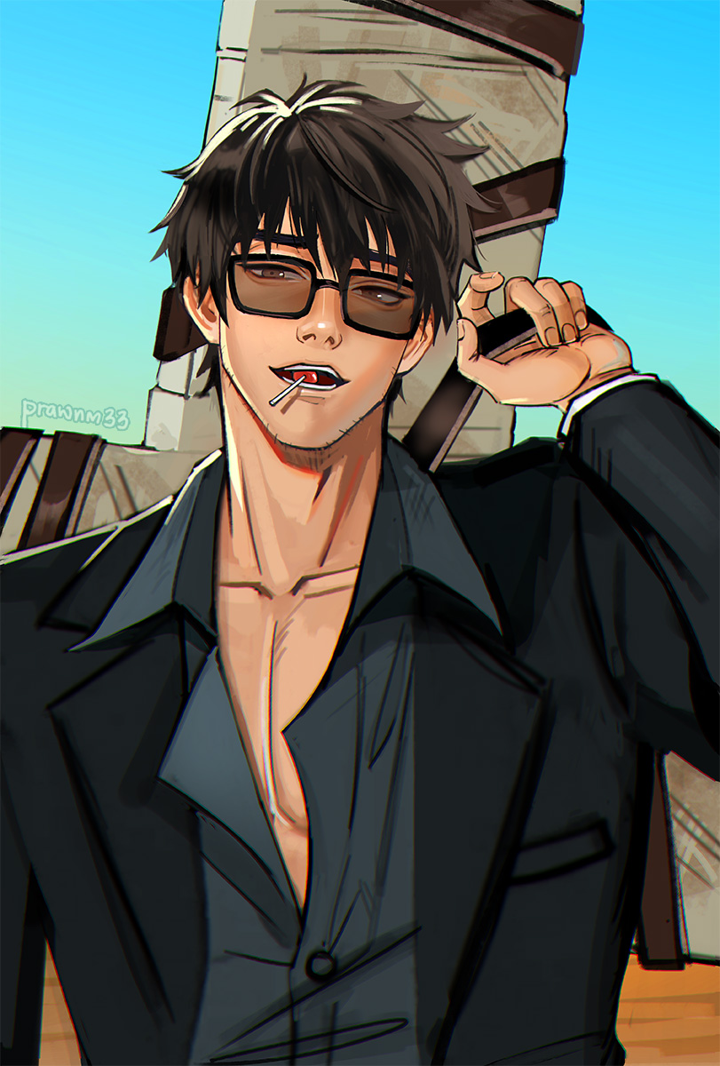 nicholas d. wolfwood (trigun and 1 more) drawn by mistermagnolia