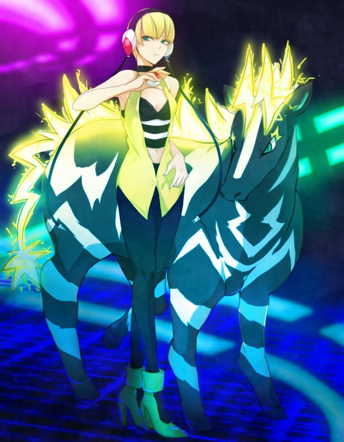 elesa and zebstrika (pokemon and 1 more) drawn by hamming